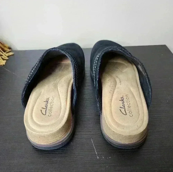 Clarks Brynn Glide Mule Sandal, Women's Size 6.5 M, Black Suede MSRP $85 - Picture 4 of 6